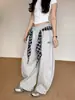 Pantalones jogger coreanos de moda estilo ins americano para estudiantes mujeres, pantalones de chándal sueltos casuales para baile, pantalones largos de pareja