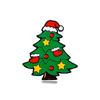 Broche de árbol de Navidad de dibujos animados original, lindo abrigo navideño, joyería, insignia de ropa ajustable fija, insignia de aleación