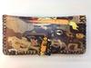 Nueva cartera de impresión hecha a mano escénica para estudiante mujer graffiti retro estilo étnico PU