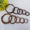 Anel de rattan Smilax glabra feito à mão/anel de plástico Acessórios de artesanato de Natal layout de cena anel de rattan decorativo 4-11cm