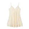 Bestseller de AliExpress Primavera 2026 Estilo Francés Sexy y Gentil Encaje Patchwork Calado Sexy Cuello en V Camisola