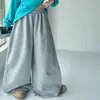 Conjunto casual transfronterizo para niños, nuevo estilo primavera/otoño, moda callejera europea y americana, camiseta de manga larga holgada y pantalones de pierna ancha, conjunto de dos piezas