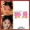 Adesivos Faciais Brilhantes de Ano Novo Transfronteiriços, Estilo Antigo Dunhuang Sobrancelha e Canto dos Olhos Adesivos de Testa, Adesivos de Tatuagem Coloridos, Palco de Traje Antigo Hanfu