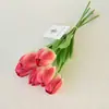 Goma Blanda Tulipa Individual Flor Artificial Flor Falsa Decoración de Habitación Modelo de Hogar Tulipa Boda Decoración de Hotel