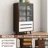 Aparador Pequeño de Apartamento Nórdico de Madera Maciza Gabinete de Té Mesa de Café Gabinete de Almacenamiento Estilo Chino Nuevo Gabinete de Almacenamiento para Dormitorio