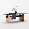 Mesa de comedor maciza estilo medieval, escritorio para el hogar estilo wabi-sabi minimalista, mesa de centro, escritorio de oficina de diseño, mesa de conferencias