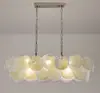 Lustre de Vidro Murano Transfronteiriço Francês Retrô de Alto Padrão para Sala de Jantar Luz de Luxo Leve Luminárias de Arte para Quarto