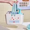 Cesta de almacenamiento de plástico para baño, cesta de ducha portátil, cesta para lavar con drenaje, gran capacidad para uso en dormitorio, alto valor estético