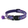 Collar para mascotas de 1 cm con estampado de hueso para colgar en el cuello de perro con hebilla de plástico con Campana accesorios anti-pérdida para gato