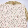 Tejido de Gasa de Doble Capa con Impresión Digital Directa, Tejido para Ropa de Bebé y Niños, Pijamas, Algodón de Doble Capa con Estampado de Frutas Cereza, Suave