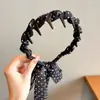 Bufanda trenzada para el pelo de niños con cinta para el pelo y diadema, diadema integrada de perlas para niñas, nuevo estilo 2026, accesorio para el pelo