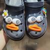 Zapatos de Dibujos Animados con Agujeros Accesorios para Flores de Zapatos Pato Amor Ojo Boca Decoración DIY Expresión Divertida Hebilla de Zapato Removible