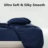 Ventas directas del fabricante: Juego de cuatro piezas transfronterizo de sábanas bajeras, sábanas, fundas de almohada, ropa de cama hipoalergénica, juego de ropa de cama para el hogar de color liso