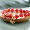 Nuevo Pulsera de Conejo de Jade Estilo Chino para Mujer, Diseño de Nicho de Moda, Alto Valor Estético, Pulsera de Estudiante, Pulsera de Amistad, Pulsera de Cumpleaños Estilo Vintage