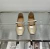 Zapatos Mary Jane con Pedrería Francesa para Mujer 2025 Nuevos Zapatos de Verano para la Noche con Faldas Planos Zapatos de Ballet de Suela Suave