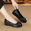 Sapatos de mãe com sola macia e cabedal macio, coleção outono 2026, leves, bico redondo, sapatos de salto único estilosos, impermeáveis, confortáveis, versáteis, sapatos femininos da moda