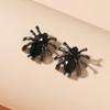 Pendientes de calavera de araña divertidos de la serie Halloween, pendientes de murciélago de calabaza divertidos y exagerados de estilo europeo y americano para hombres y mujeres