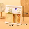 Bolsa de Empaque para Horneados Ventana Transparente Bolsa de Papel Kraft Blanco Repostería Alimentos Horneados Bolsa Sellada Bolsa de Empaque para Horneado de Pan Tostado