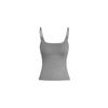 Camisola de Otoño Cuello Cuadrado con Copas para Mujer, Cómoda y Transpirable, Estilo Simple y Elegante, Espalda Bonita, Top sin Mangas