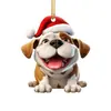 Nuevo Colgante de Perro Navideño Colgante para Coche Decoración Acrílico Suministros de Decoración Navideña Colgante
