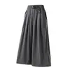 Pantalones Falda Cropped de Secado Rápido para Mujer para Exteriores, Verano Delgados de Cintura Alta Adelgazantes Fluidos Petite Moda Casual de Pierna Ancha