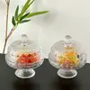 Cuenco de Fruta de Cristal con Pie Alto Cuenco de Fruta de Alta Apariencia Plato para la Hora del Té Plato de Postre Cuenco para Sopa Dulce Cuenco para Postre Plato Creativo