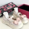 Zapatos Pequeños de Cuero con Plataforma de Suela Gruesa para Mujer, Nuevos Mocasines con Hebilla de Lazo, Zapatos Mary Jane Estilo Británico con Punta Ancha