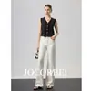 Pantalones Rectos Ajustados Clásicos JocorbeiJeans Blancos para Mujer 26 Estilo Nuevo Adelgazantes Algodón Puro Pierna Ancha Largo Hasta el Suelo