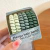 Anillo para el pelo con cuerda para el pelo de línea telefónica en caja grande Cuerda para el pelo de Corea del Sur Cuerda para el pelo simple Funda de cuero Grueso Combinación perfecta Esponjoso
