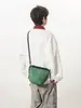 Bolso cruzado casual estilo japonés para hombres y mujeres, bolsa cuadrada pequeña con cordón resistente al agua, bolso de hombro a cuadros estilo Hong Kong para el trabajo