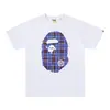 Camisetas de Marca de Moda Transfronteriza para Parejas para Hombres y Mujeres, Camiseta de Manga Corta con Cuello Redondo y Letras Digitales para Hombre, Cabeza de Mono Bape, Camiseta de Manga Corta para Mujer de Comercio Exterior
