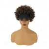 Comércio Exterior Transfronteiriço Chapéus e Perucas para Mulheres, Pequenos Apliques de Cabelo Encaracolado, Perucas Afro de Fibra Sintética Encaracolada de Primavera, Chapéus Peruca