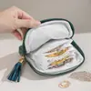Bolsa de almacenamiento para pulseras, bolsa de almacenamiento de joyas con múltiples compartimentos, bolsa de terciopelo portátil para viajes