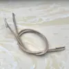 Hebilla de Hierro de 2 mm Cuerda Elástica para Mascarilla Cuerda Elástica Cuerda Elástica Hebilla Metálica Cordón con Púa Bolsa de Archivo Cuerda para Encuadernación de Libros de Hojas Sueltas