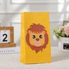 Ilustración de dibujos animados de animales tropicales bolsa de embalaje papel Kraft bolsa de compras portátil embalaje de regalo para el Día del Niño bolsa de regalo
