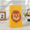 Bolsa de dulces de animalitos lindos Bolsa de regalo de papel Kraft bolsa de embalaje de dibujos animados bolsa de papel de compras de moda para supermercado en stock al por mayor
