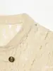 Comercio exterior transfronterizo ropa de mujer, nueva moda francesa de otoño abrigo largo de manga larga con cuello alto y encaje con decoración de hebilla de nudo 5063803