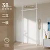 Arara de Chão para Quarto Estilo Aberto Guarda-Roupa Simples Prateleira de Armazenamento Guarda-Roupa Arara de Roupas Montagem