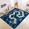Tapete de Chão de Flanela com Padrão de Jogo de Amarelinha Tema Universo Transfronteiriço para Sala de Estar, Quarto, Sofá, Decoração de Casa