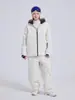 Roupas Novas para Esqui Feminino e Masculino, Impermeáveis e à Prova de Vento Profissionais, Adequadas para Esqui Single e Double, Quentes e Acolchoadas para o Inverno, Conjunto de Equipamentos de Esqui para Casais