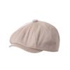 Boina Nueva Colección Primavera y Otoño para Padres e Hijos, Gorra de Periodista para Adultos, Gorra Octogonal de Panal, Boina de Artista de Color Sólido Unisex