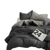 Juego de Ropa de Cama de Cuatro Piezas Grado Madre y Bebé Nueva Sábana de Algodón Puro Funda Nórdica Funda de Almohada Juego de Tres Piezas para Dormitorio de Estudiante 4