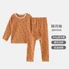 Conjunto de ropa interior térmica de otoño para niños, algodón puro, ropa de casa cálida, conjunto de manga larga para estudiantes de secundaria, oferta especial de liquidación