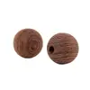 Cuentas Redondas de Madera Maciza, Cuentas Redondas de Madera Rayada, Accesorios para Joyería DIY, Cuentas Sueltas para Pulseras y Collares, Venta al por Mayor de Cuentas Redondas