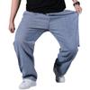 Primavera Outono Verão Homem Gordo Extra Grande Jeans Masculino Tamanho Extra Grande Cintura Alta Elástico Solto Gordo Calças Casuais