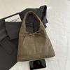 Bolsa Tote de Grande Capacidade Splicing Feminina 2025 Nova Primavera Vintage Laço Fosco Ombro Bolsa Tote Bolsa de Axila