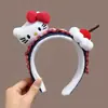 Faixa de cabeça fofa com orelhas de panda para lavar o rosto, faixa de cabeça de pelúcia de desenho animado com coroa alta para mulheres, faixa para maquiagem e lavar o cabelo, acessório de cabelo