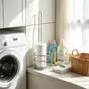 Suporte Vertical de Papel Higiênico para Bancada Aço Inoxidável Arte em Ferro Suporte para Lenços Rack de Armazenamento de Rolo de Papel Sem Furos para Mesa de Cozinha Em Estoque