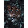 Mural Escandinavo Flor Animal Tigre Leão Pôster e Impressão Mural Sala de Estar Pintura em Tela Pintura Decorativa Core
