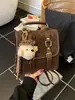 Bolsa Retro Mate Moda Femenina Versátil Mochila de Estudiante Otoño 2025 Nueva Tendencia Callejera Ligera Mochila de Viaje